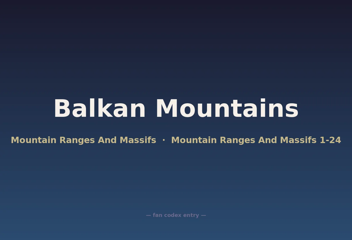 Balkan Mountains