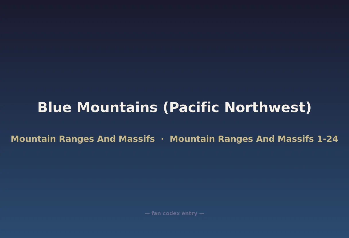 Blue Mountains (Pacific Northwest)