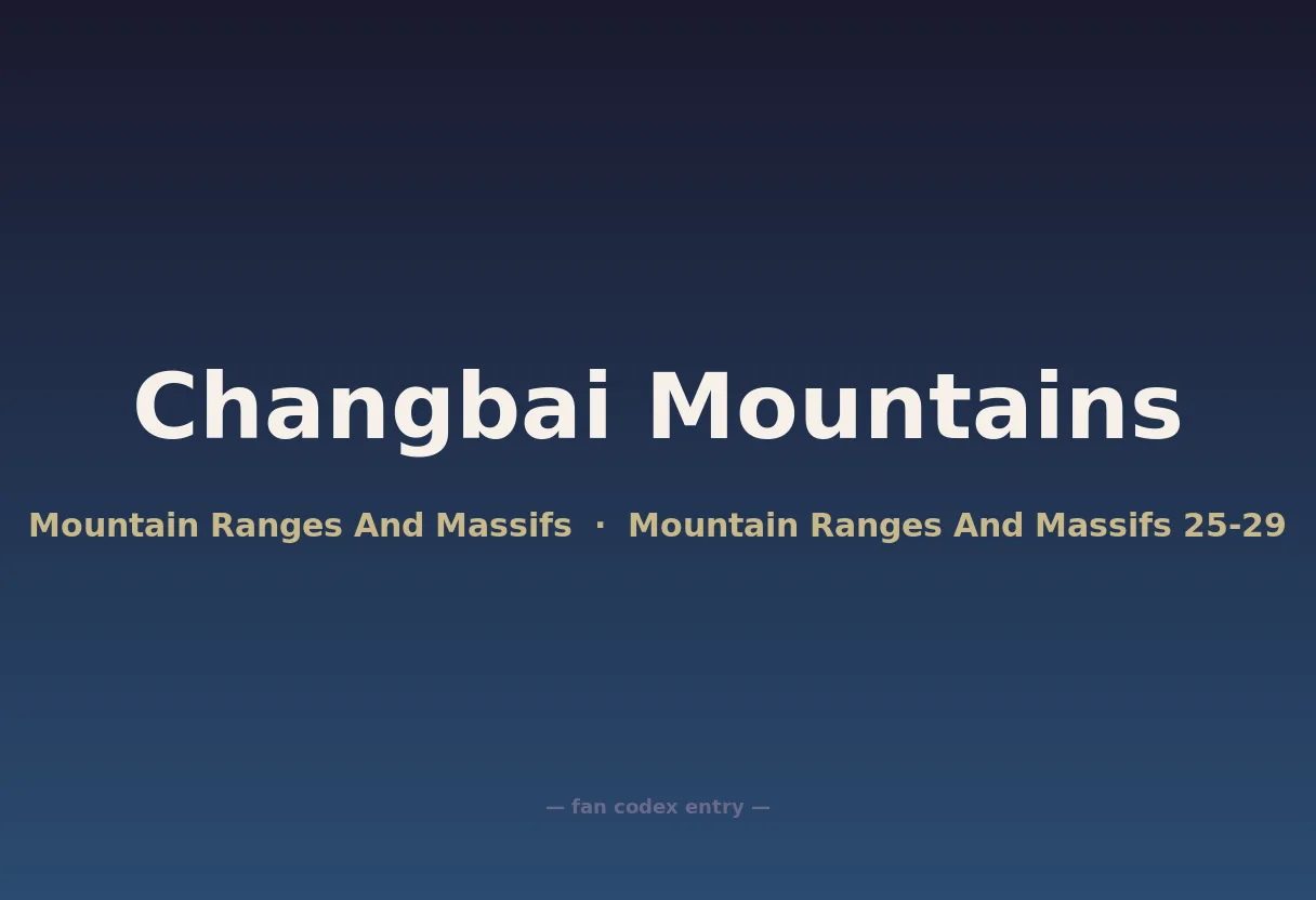 Changbai Mountains